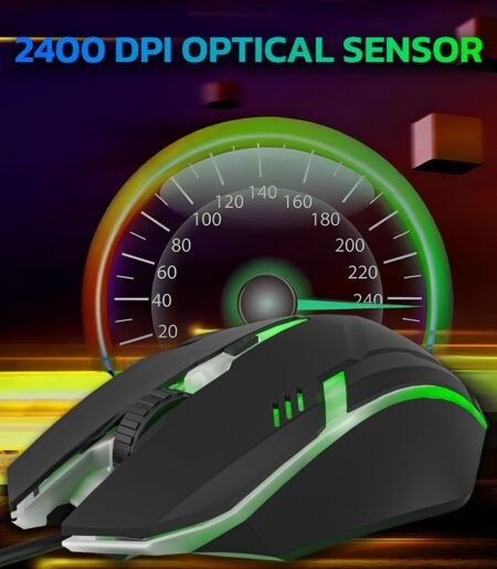 Ant GM46 2400DPI RGB Wired Gaming Mouse – Black - Image 9