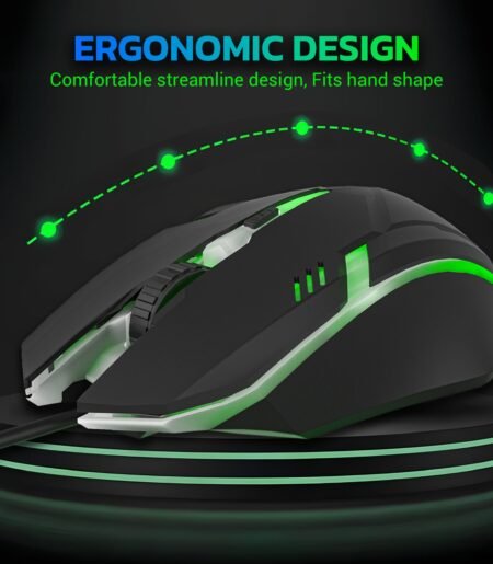 Ant GM46 2400DPI RGB Wired Gaming Mouse – Black - Image 6