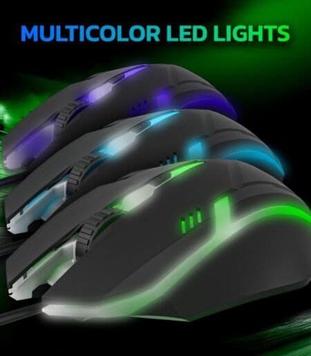 Ant GM46 2400DPI RGB Wired Gaming Mouse – Black - Image 5