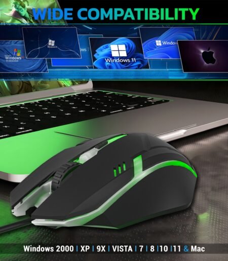 Ant GM46 2400DPI RGB Wired Gaming Mouse – Black - Image 4